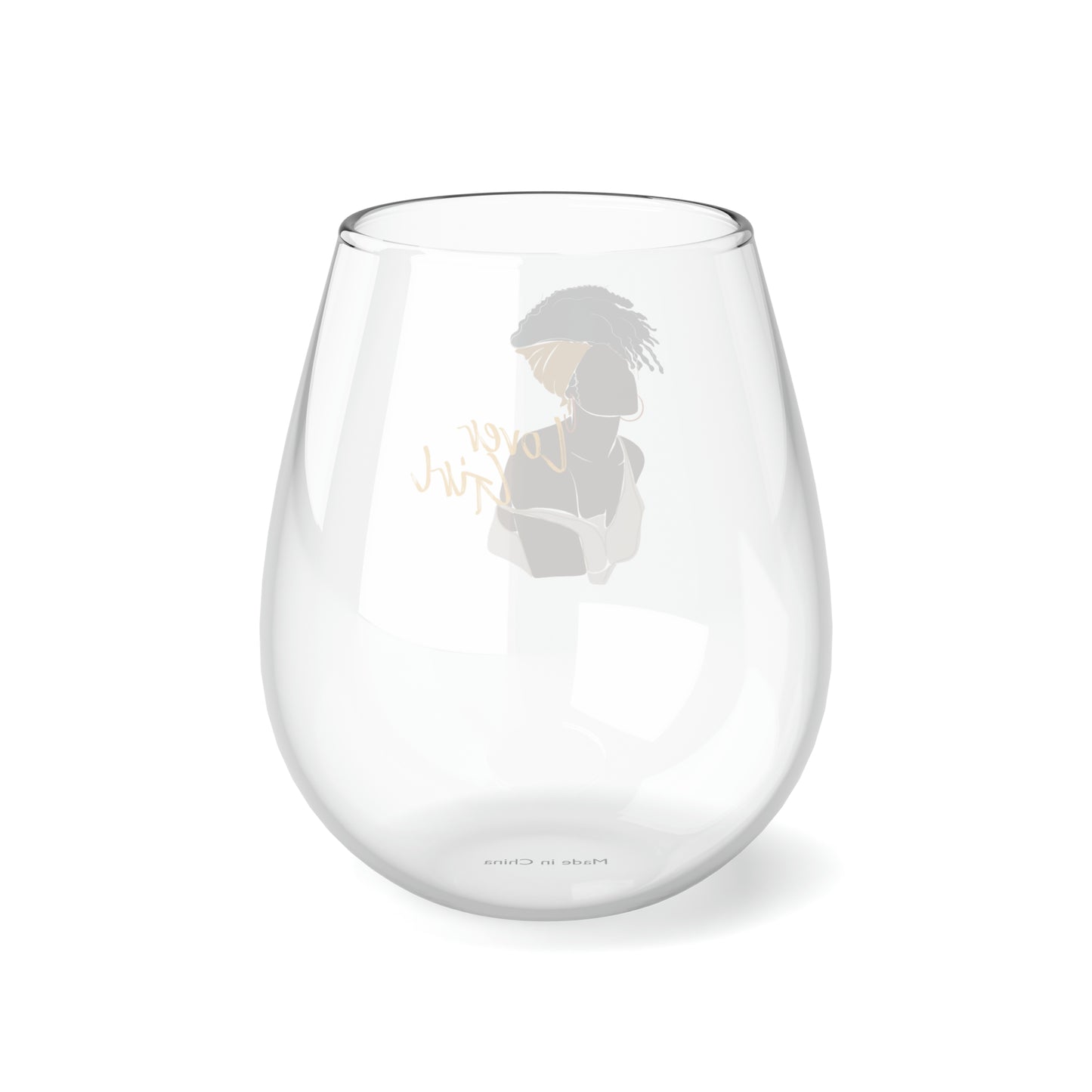 lover girl Stemless Wine Glass, 11.75oz