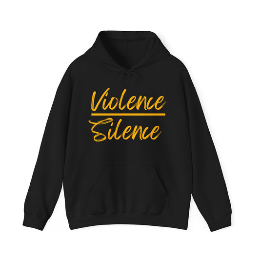 Violence over Silence - yellow Hooded Sweatshirt