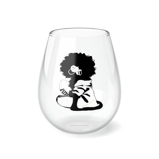 Sis is tired Stemless Wine Glass, 11.75oz