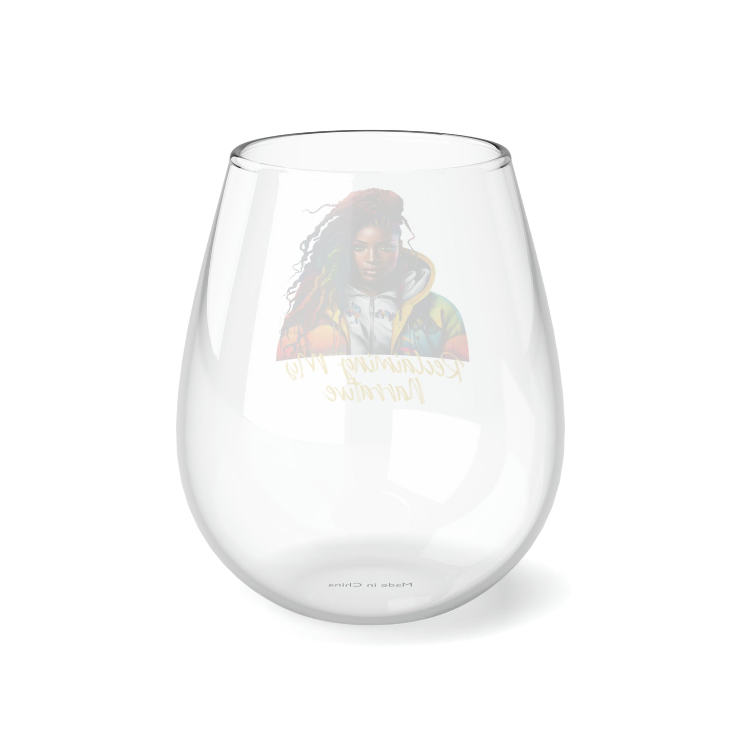 reclaiming my Narrative Stemless Wine Glass, 11.75oz