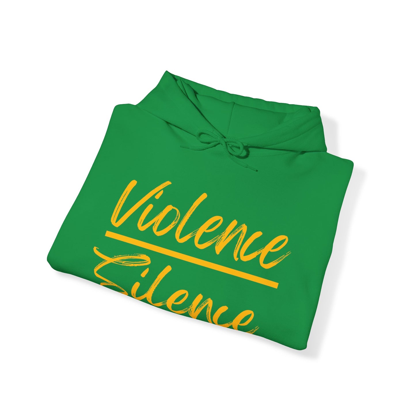 Violence over Silence - yellow Hooded Sweatshirt