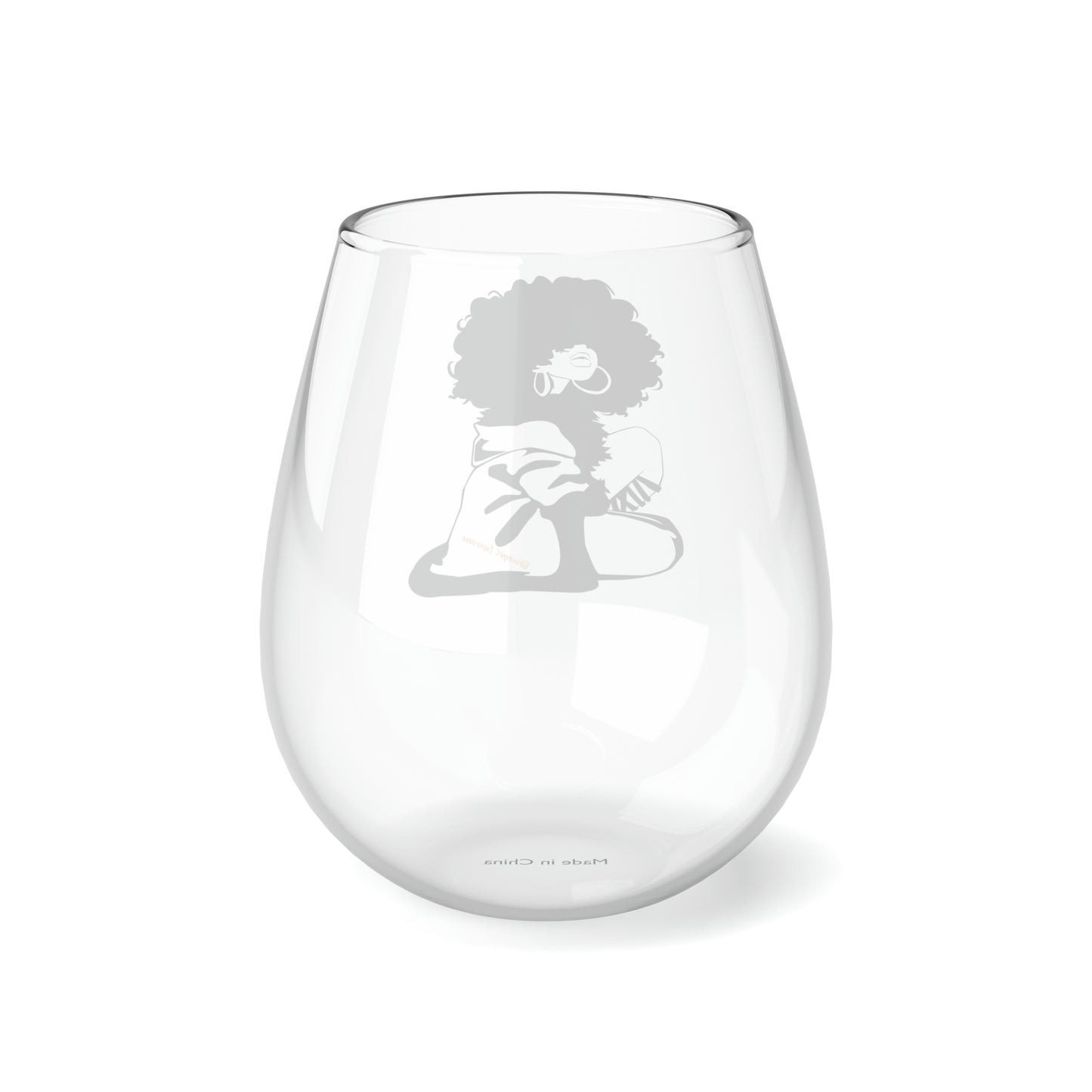 Sis is tired Stemless Wine Glass, 11.75oz